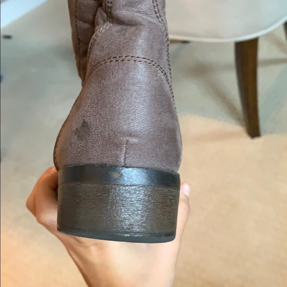 Vegan Leather Combat Boots - Picture 2 of 4